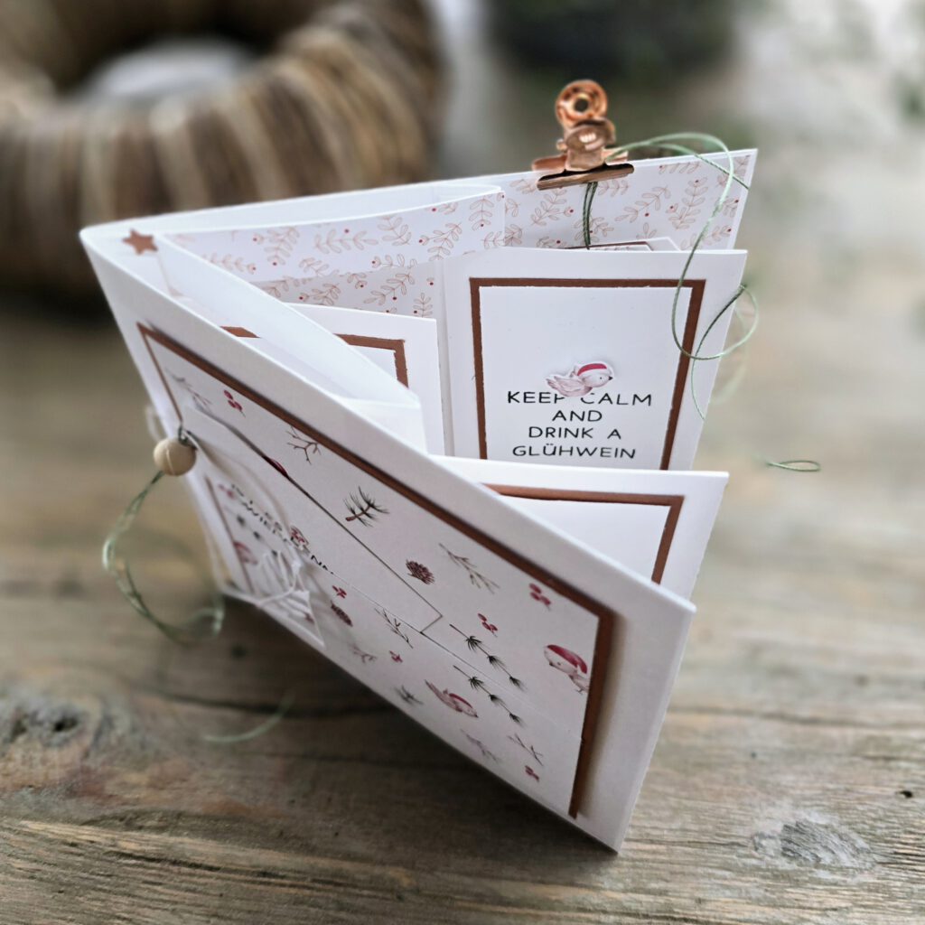 Klappenkarte Kreative Auszeit Workshop Papier Stempel Stanzen Stampin up Creative Depot